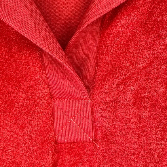 Vintage 70s / 80s Union made terrycloth dress.  Red size medium retro - Picture 4 of 6